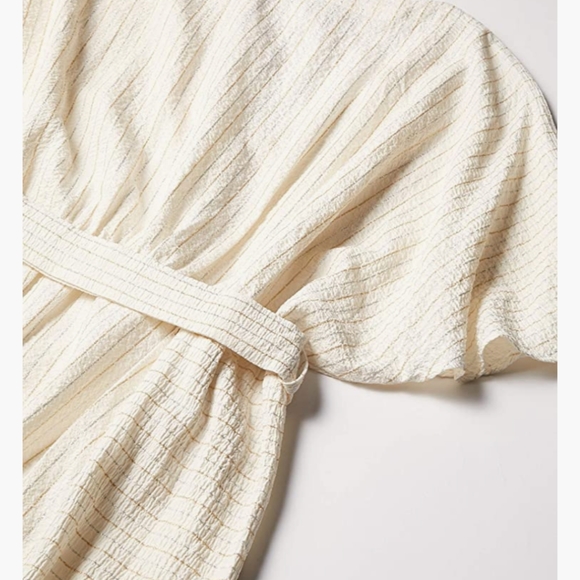 Batwing button front dress with belt - Picture 3 of 4